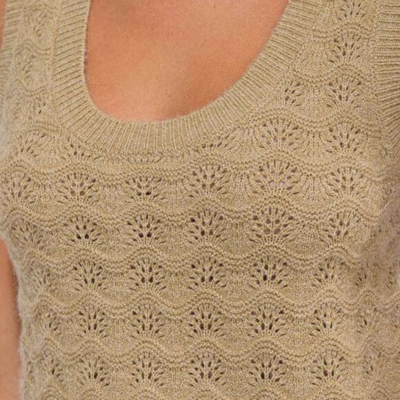 NWT Hem & Thread Neutral Crochet Tank Top - Picture 2 of 4